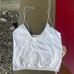 UO White Crop Tank